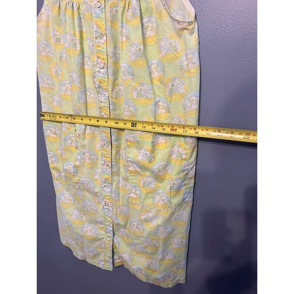 Vintage Montgomery Ward Tank House Dress/Mumu With Snap Buttons & Pockets Size S - Picture 7 of 12
